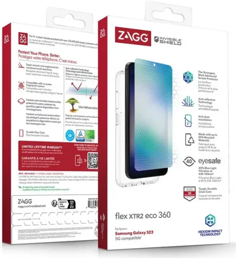ZAGG Samsung Galaxy S23 Hoesje Transparant + Screen Protector afbeelding 4
