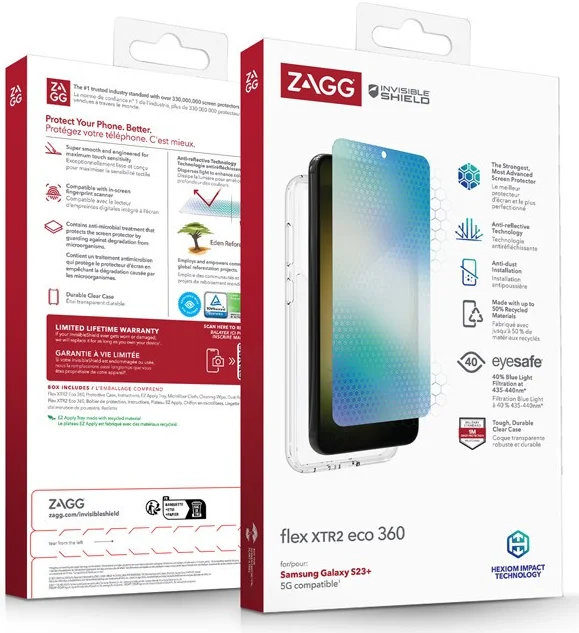 ZAGG Samsung Galaxy S23 Plus Hoesje Transparant + Screen Protector afbeelding 5