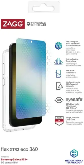 ZAGG Samsung Galaxy S23 Plus Hoesje Transparant + Screen Protector afbeelding 4