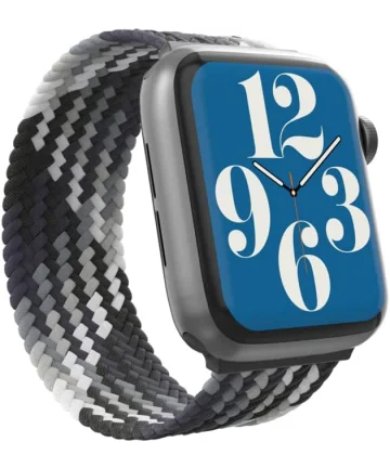 ZAGG Gear4 - Apple Watch Bandje - 41MM/40MM/38MM - Gevlochten Nylon - Zwart (L) Bandjes