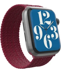 ZAGG Gear4 - Apple Watch Bandje - 41MM/40MM/38MM - Gevlochten Nylon - Rood (L)