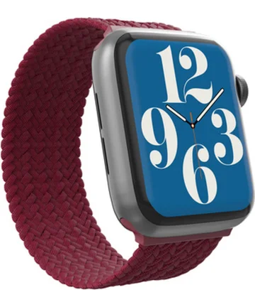 ZAGG Gear4 - Apple Watch Bandje - 41MM/40MM/38MM - Gevlochten Nylon - Rood (L) Bandjes