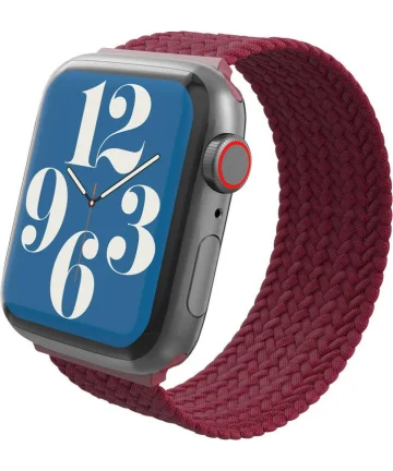 ZAGG Gear4 - Apple Watch Bandje - 49MM/55MM/44MM/42MM - Gevlochten Nylon - Rood Bandjes