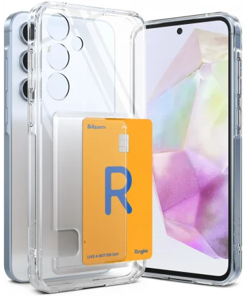 Ringke Fusion Card Samsung Galaxy A35 Hoesje Kaarthouder Transparant Hoesjes