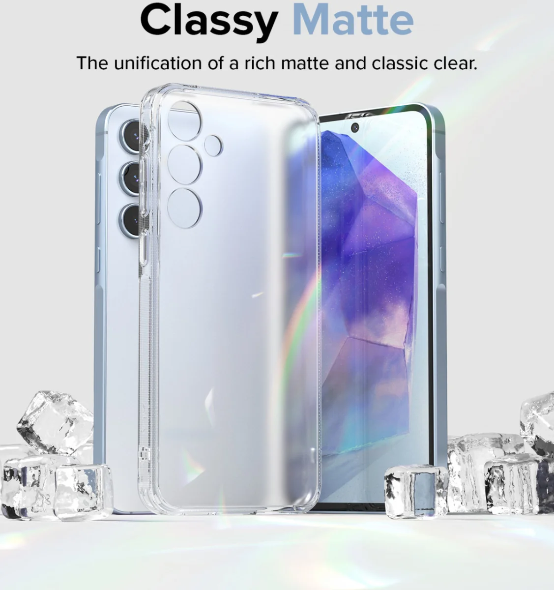 Ringke Fusion Samsung Galaxy A55 Hoesje Back Cover Matte Transparant afbeelding 3