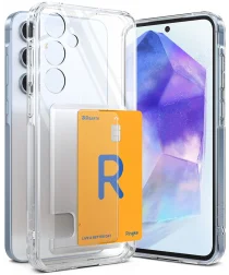 Ringke Fusion Card Samsung Galaxy A55 Hoesje Kaarthouder Transparant