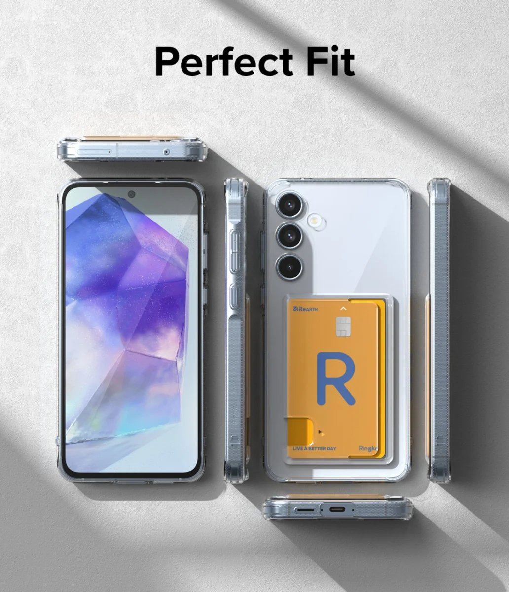 Ringke Fusion Card Samsung Galaxy A55 Hoesje Kaarthouder Transparant afbeelding 9