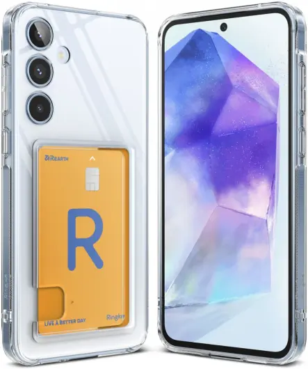 Ringke Fusion Card Samsung Galaxy A55 Hoesje Kaarthouder Transparant afbeelding 13