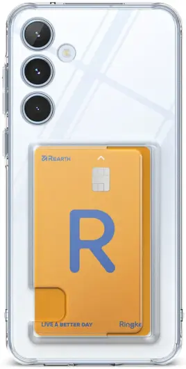 Ringke Fusion Card Samsung Galaxy A55 Hoesje Kaarthouder Transparant afbeelding 2