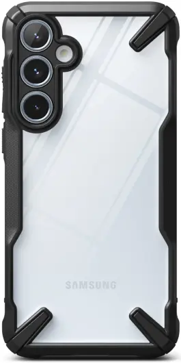 Ringke Fusion X Samsung Galaxy A55 Hoesje Back Cover Transparant Zwart afbeelding 2