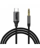 Buddi Flex USB-C naar 3.5mm Jack Audiokabel 1M Zwart