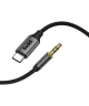 Buddi Flex USB-C naar 3.5mm Jack Audiokabel 1M Zwart