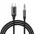 Buddi Flex USB-C naar 3.5mm Jack AUX Audiokabel 1M Zwart afbeelding 9