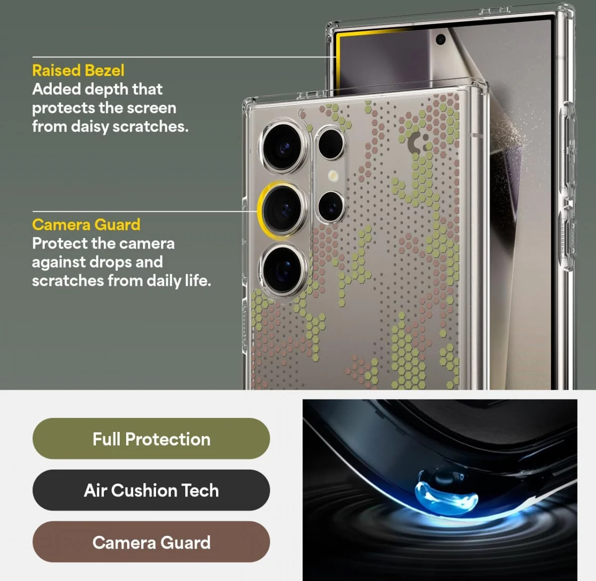 Spigen Ultra Hybrid Samsung S24 Ultra Hoesje Back Cover Camo afbeelding 10
