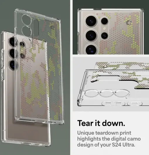 Spigen Ultra Hybrid Samsung S24 Ultra Hoesje Back Cover Camo afbeelding 9