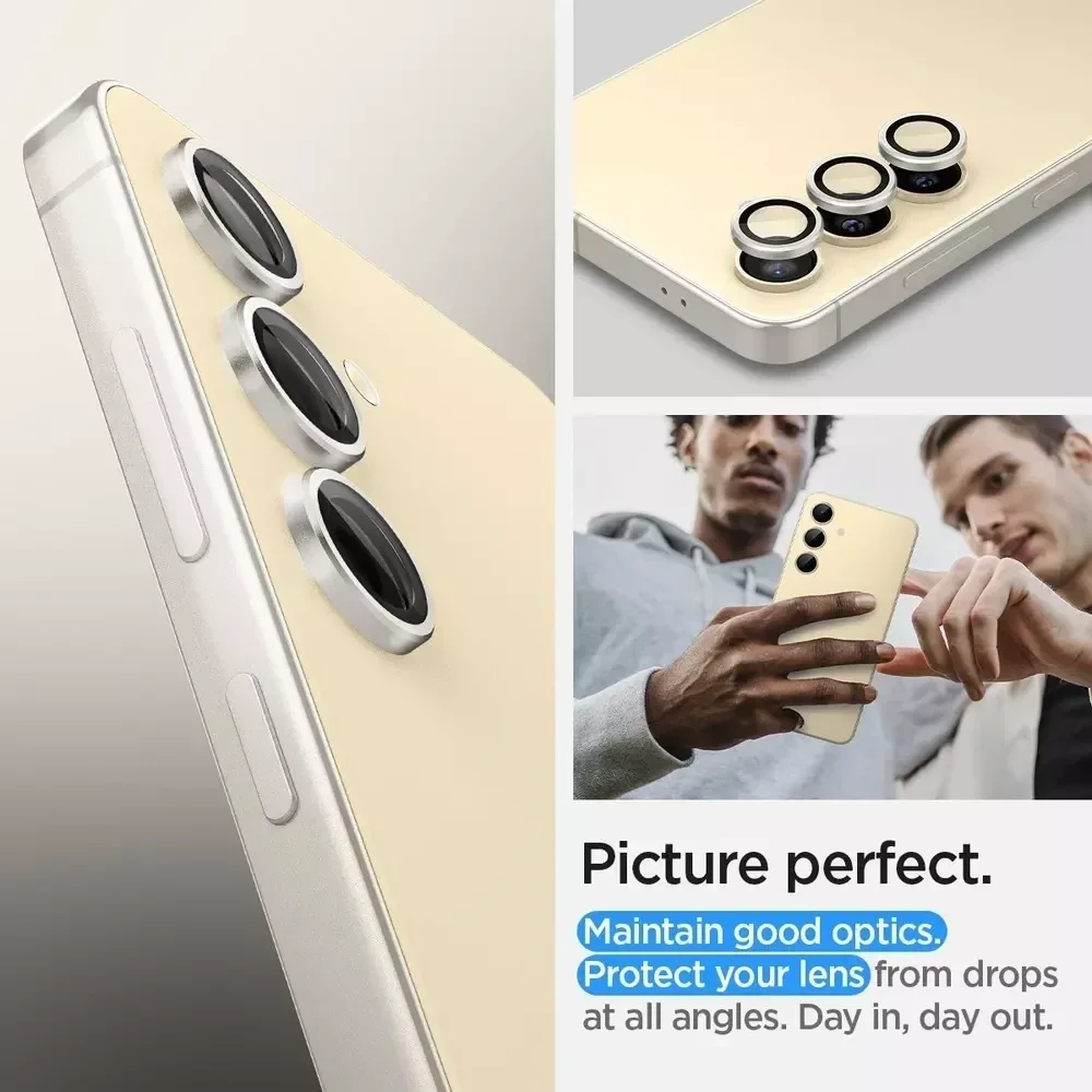 Spigen Optik Pro Samsung S24 Camera Protector Glas 2-Pack Geel afbeelding 9