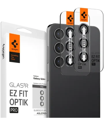Spigen Optik Pro Samsung S24 Plus Camera Protector Glas 2-Pack Grijs Screen Protectors