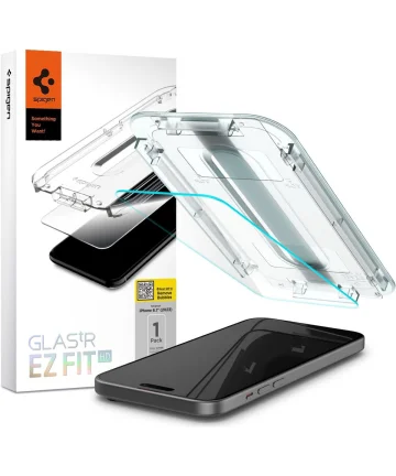 Spigen EZ Fit GLAS.tR Apple iPhone 15 Screen Protector Clear (1-Pack) Screen Protectors