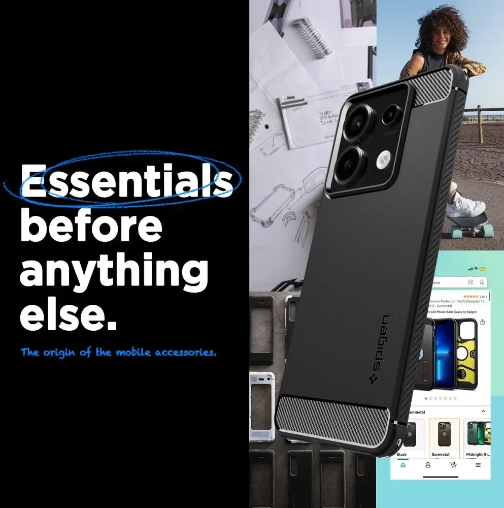 Spigen Rugged Armor Xiaomi Redmi Note 13 Pro 5G Hoesje Back Cover Zwart afbeelding 4