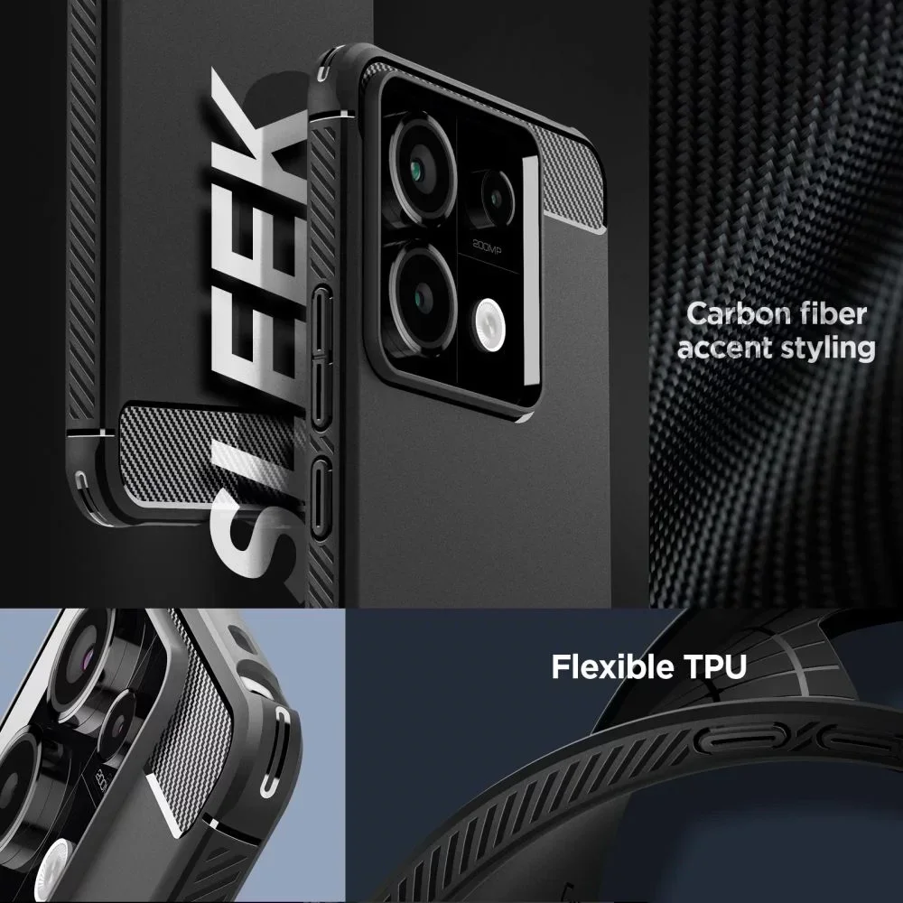 Spigen Rugged Armor Xiaomi Redmi Note 13 Pro 5G Hoesje Back Cover Zwart afbeelding 5