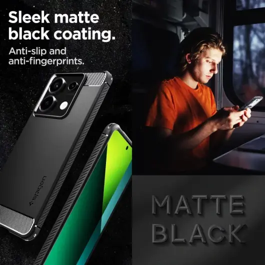 Spigen Rugged Armor Xiaomi Redmi Note 13 Pro 5G Hoesje Back Cover Zwart afbeelding 6
