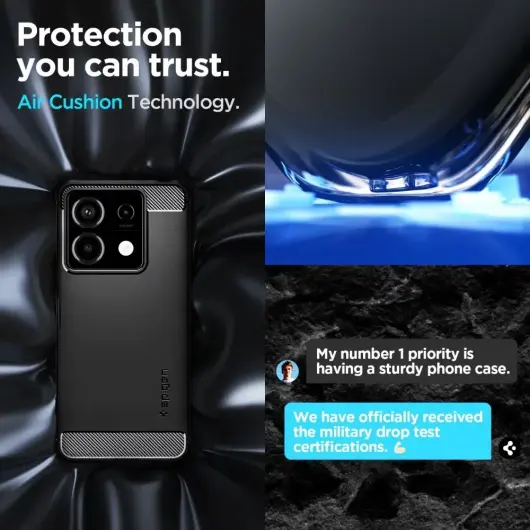 Spigen Rugged Armor Xiaomi Redmi Note 13 Pro 5G Hoesje Back Cover Zwart afbeelding 7