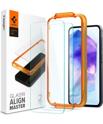 Spigen AlignMaster Samsung Galaxy A55 Tempered Glass (2-Pack) Screen Protectors