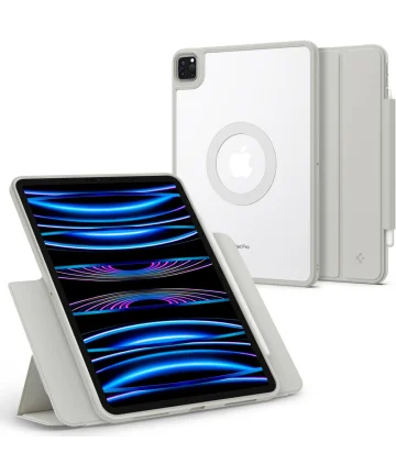 Spigen AirSkin Pro OneTap iPad Pro 11 (2022/2021/2020/2018) Hoes Book Case Grijs Hoesjes