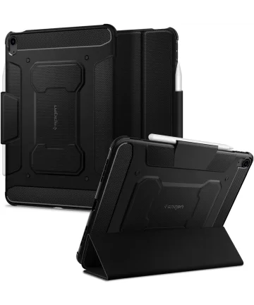 Spigen Rugged Armor Pro iPad Air 10.9 (2022/2020) Hoes Book Case Zwart Hoesjes
