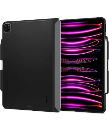Spigen Thin Fit Pro iPad Pro 12.9 (2022/2021) Hoes Back Cover Zwart Hoesjes