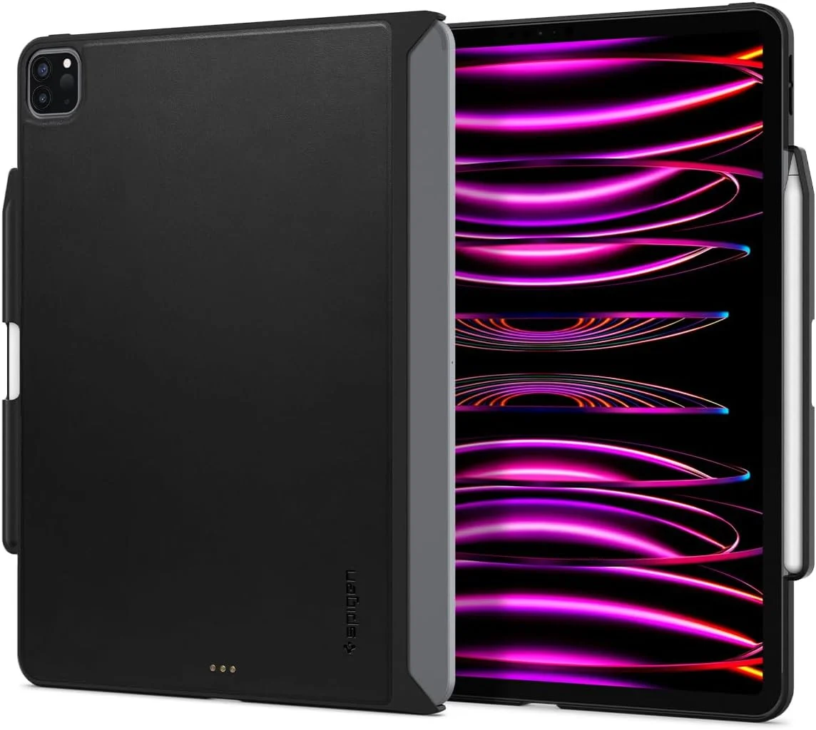 Spigen Thin Fit Pro iPad Pro 12.9 (2022/2021) Hoes Back Cover Zwart afbeelding 1