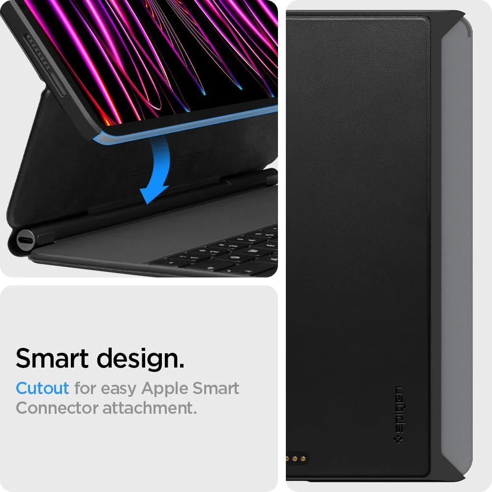 Spigen Thin Fit Pro iPad Pro 12.9 (2022/2021) Hoes Back Cover Zwart afbeelding 4