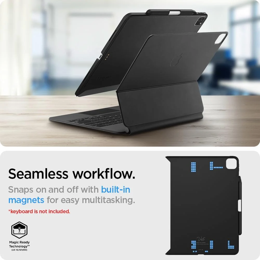 Spigen Thin Fit Pro iPad Pro 12.9 (2022/2021) Hoes Back Cover Zwart afbeelding 5