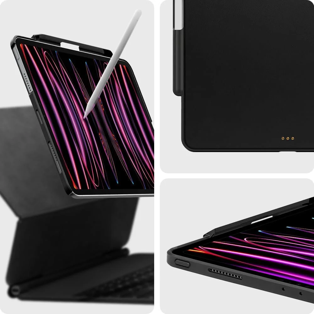 Spigen Thin Fit Pro iPad Pro 12.9 (2022/2021) Hoes Back Cover Zwart afbeelding 8