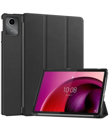 Lenovo Tab M11 Hoes Tri-Fold Book Case met Standaard Zwart Hoesjes