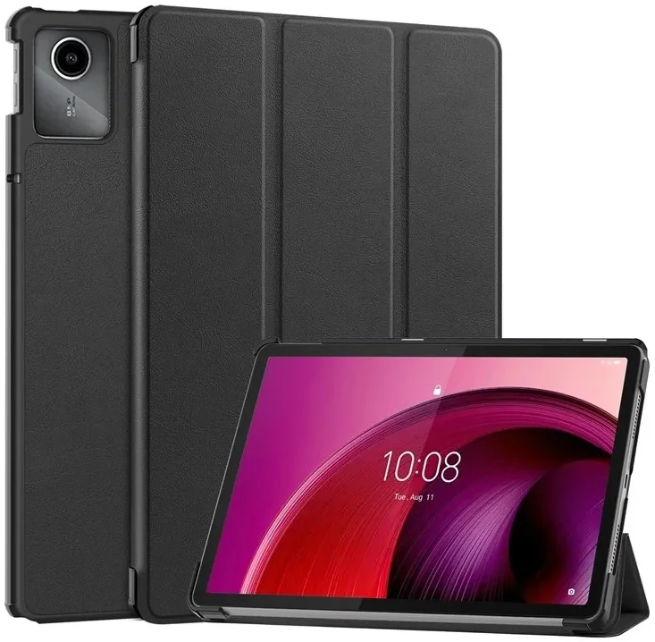 Lenovo Tab M11 / K11 Hoes Tri-Fold Book Case met Standaard Zwart afbeelding 1