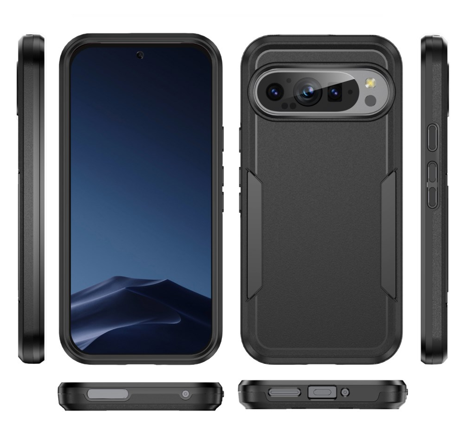 Google Pixel 9 / 9 Pro Hoesje Schokbestendige Hardcase Back Cover Zwart afbeelding 10