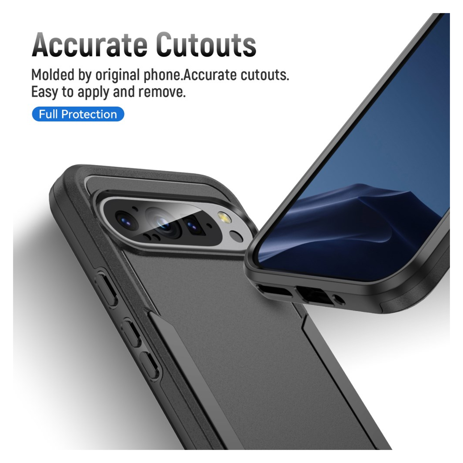 Google Pixel 9 / 9 Pro Hoesje Schokbestendige Hardcase Back Cover Zwart afbeelding 8