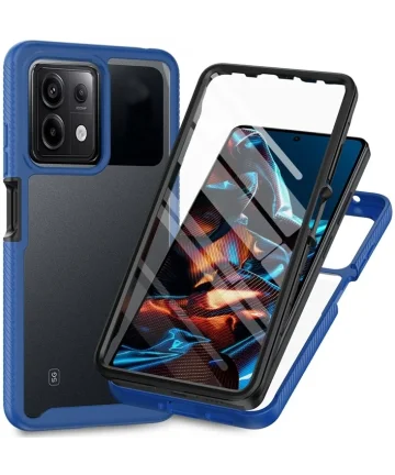 Xiaomi Redmi Note 13 Pro 5G / Poco X6 Hoesje Full Protect 360° Cover Blauw Hoesjes