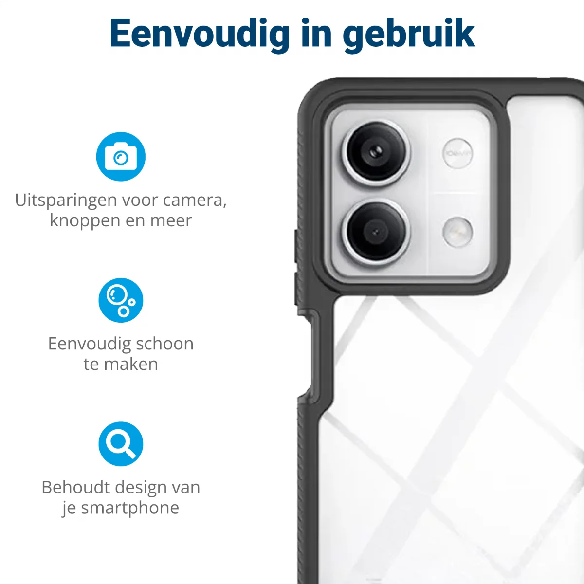Xiaomi Redmi Note 13 5G Hoesje Full Protect 360° Cover Hybride Zwart afbeelding 5