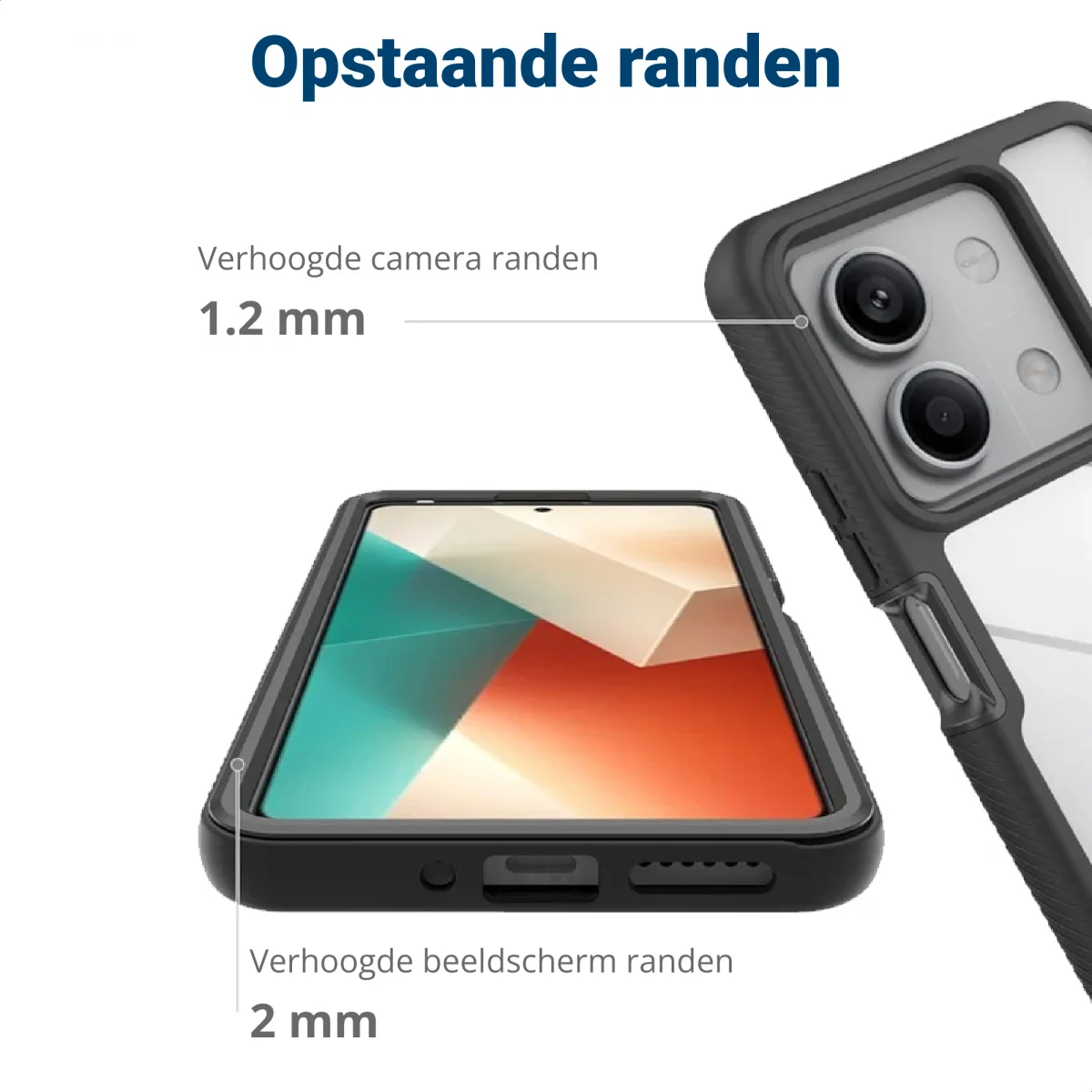 Xiaomi Redmi Note 13 5G Hoesje Full Protect 360° Cover Hybride Zwart afbeelding 8