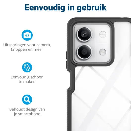 Xiaomi Redmi Note 13 5G Hoesje Full Protect 360° Cover Hybride Zwart afbeelding 5