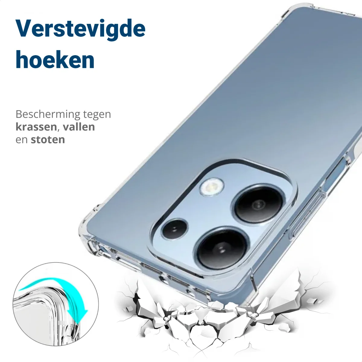 Xiaomi Poco M6 Pro / Redmi Note 13 Pro 4G Hoesje Schokbestendig TPU Transparant afbeelding 2