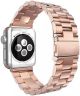 Apple Watch 44MM / 42MM Bandje Schakelband Roestvrij Staal Roze Goud
