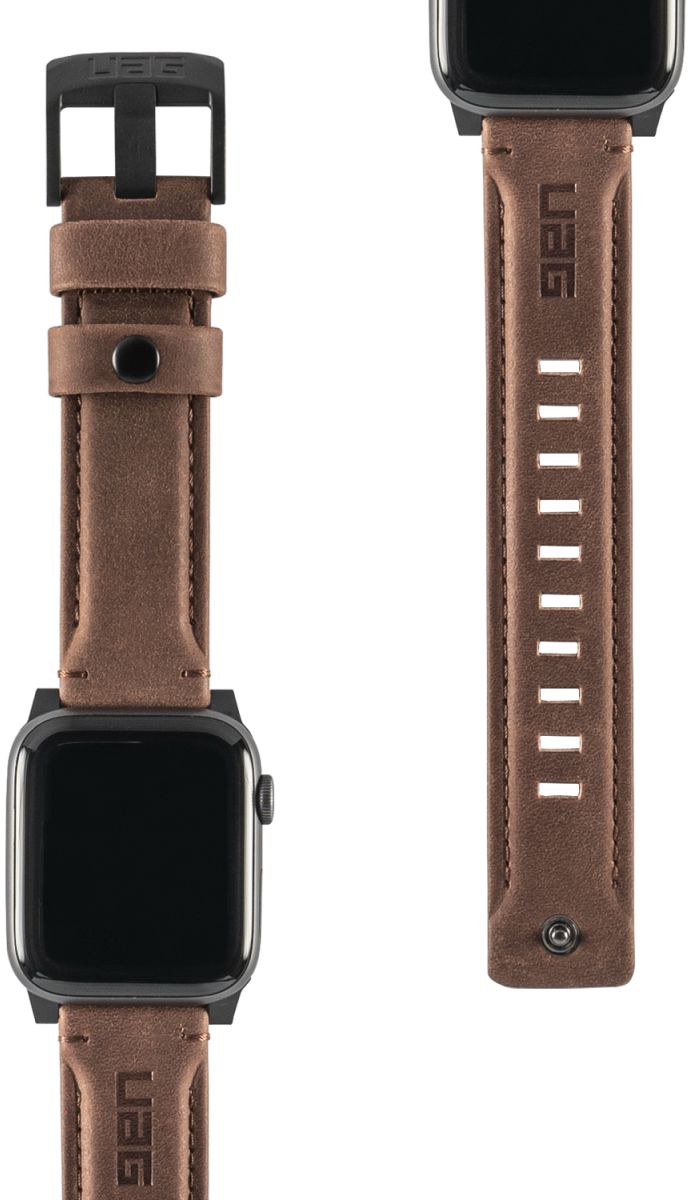 Urban Armor Gear Leather Apple Watch 45MM / 44MM / 42MM Bandje Bruin afbeelding 2