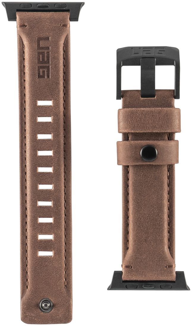 Urban Armor Gear Leather Apple Watch 45MM / 44MM / 42MM Bandje Bruin afbeelding 4
