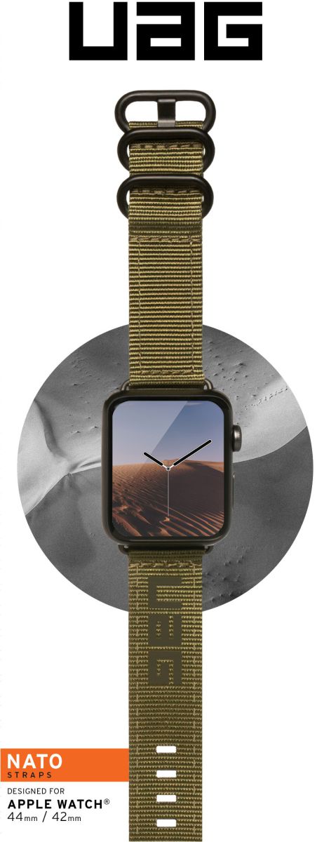 Urban Armor Gear Nato Apple Watch 45MM / 44MM / 42MM Bandje Olive afbeelding 7