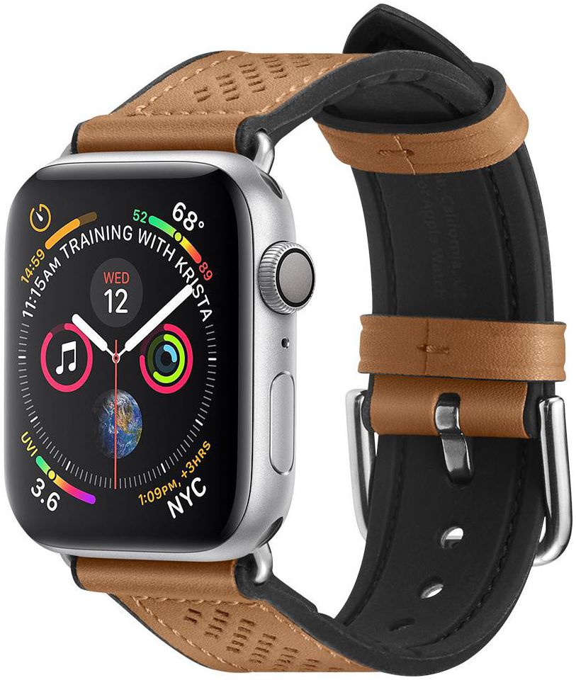 Spigen Retro Fit Apple Watch 42MM / 41MM / 40MM / 38MM Bandje Kunstleer Bruin afbeelding 1