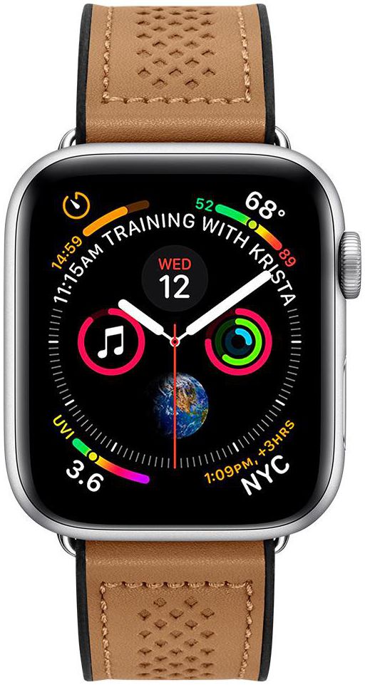 Spigen Retro Fit Apple Watch 42MM / 41MM / 40MM / 38MM Bandje Kunstleer Bruin afbeelding 2