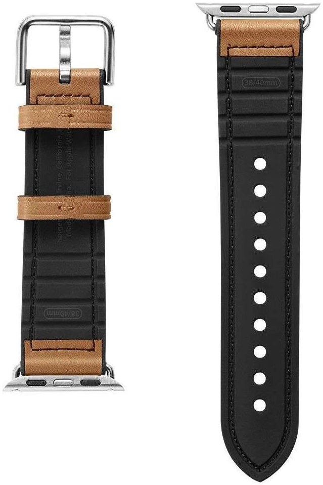 Spigen Retro Fit Apple Watch 42MM / 41MM / 40MM / 38MM Bandje Kunstleer Bruin afbeelding 5